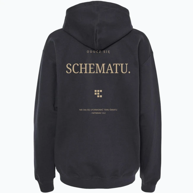 ODUCZ SIĘ SCHEMATU — Bluza z kapturem damska, tył