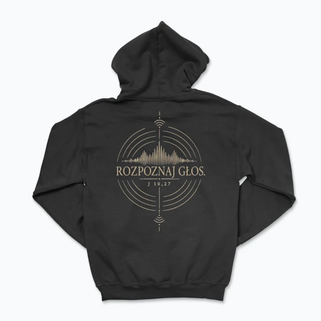 ROZPOZNAJ GŁOS — Bluza z kapturem męska, tył