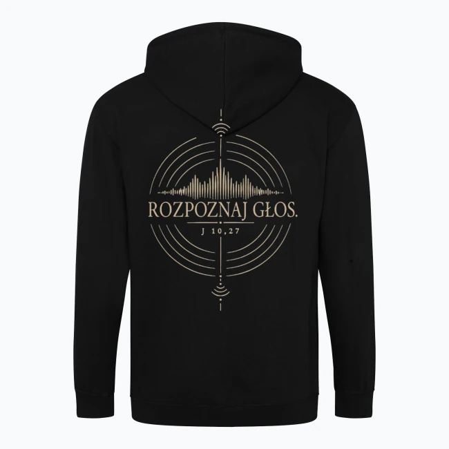 ROZPOZNAJ GŁOS — Bluza rozpinana z kapturem damska, tył